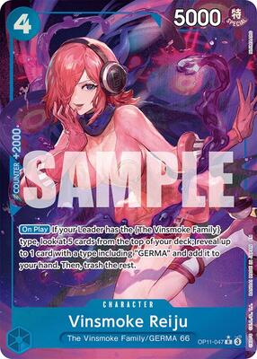 Vinsmoke Reiju (Alternate Art) card from A Fist of Divine Speed