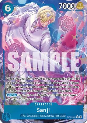 Sanji (Alternate Art) card from A Fist of Divine Speed