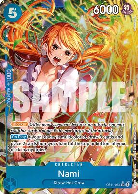 Nami (054) (Alternate Art) card from A Fist of Divine Speed