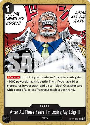 After All These Years I'm Losing My Edge!!! card from A Fist of Divine Speed