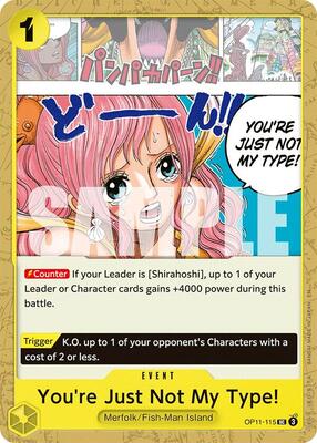 You're Just Not My Type! card from A Fist of Divine Speed