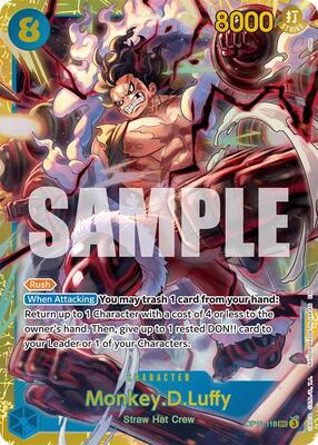 Monkey.D.Luffy (118) card from A Fist of Divine Speed
