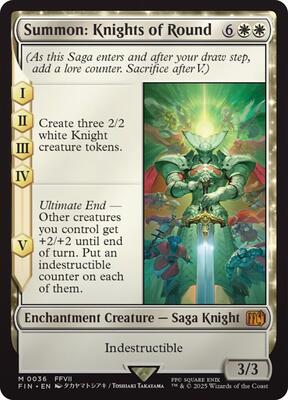 Summon: Knights of Round card from FINAL FANTASY