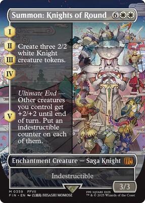 Summon: Knights of Round (Borderless) card from FINAL FANTASY