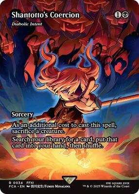 Shantotto's Coercion - Diabolic Intent (Showcase) card from FINAL FANTASY: Through the Ages