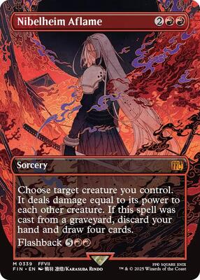 Nibelheim Aflame (Borderless) card from FINAL FANTASY