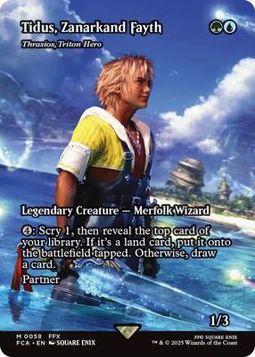 Tidus, Zanarkand Fayth - Thrasios, Triton Hero (Showcase) card from FINAL FANTASY: Through the Ages