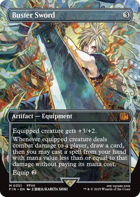 Buster Sword (Borderless) card from FINAL FANTASY