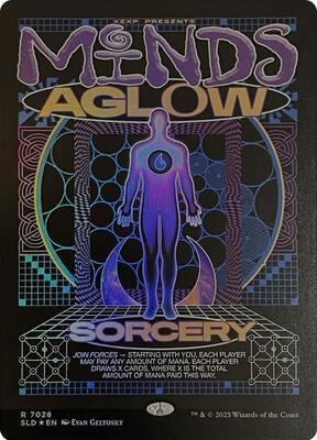 Minds Aglow (Rainbow Foil) card from Secret Lair Drop Series