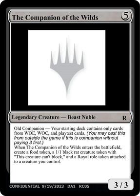 The Companion of the Wilds card from Un-Known Event Playtest Cards