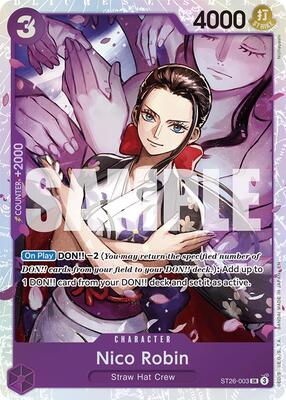 Nico Robin card from Starter Deck 26: PURPLE/BLACK Monkey.D.Luffy