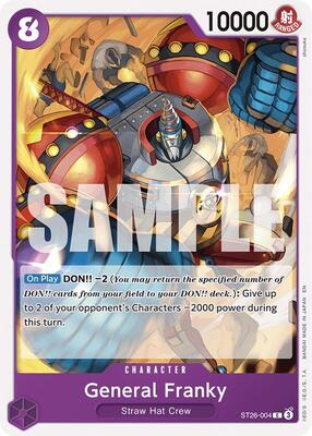 General Franky card from Starter Deck 26: PURPLE/BLACK Monkey.D.Luffy