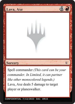 Lava, Axe card from Un-Known Event Playtest Cards