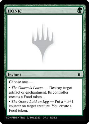 HONK! card from Un-Known Event Playtest Cards
