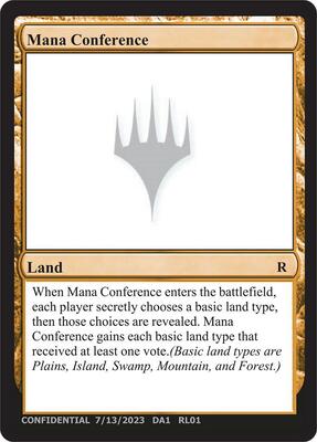 Mana Conference card from Un-Known Event Playtest Cards