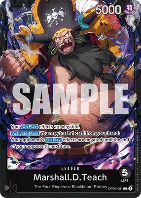 Marshall.D.Teach (OP09-081) card from Starter Deck 27: BLACK Marshall.D.Teach