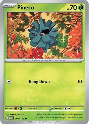 Pineco card from SV10: Destined Rivals
