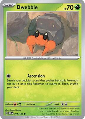 Dwebble card from SV10: Destined Rivals