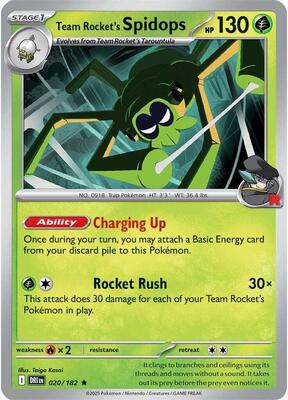 Team Rocket's Spidops - 020/182 card from SV10: Destined Rivals