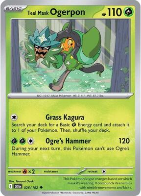 Teal Mask Ogerpon card from SV10: Destined Rivals