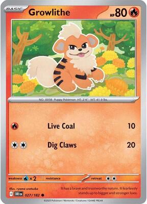 Growlithe card from SV10: Destined Rivals