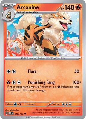 Arcanine card from SV10: Destined Rivals
