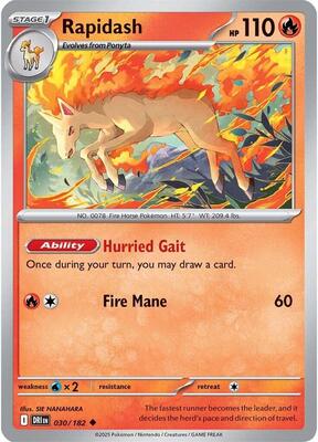 Rapidash - 030/182 card from SV10: Destined Rivals