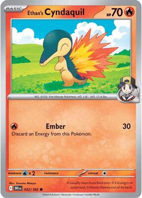 Ethan's Cyndaquil card from SV10: Destined Rivals