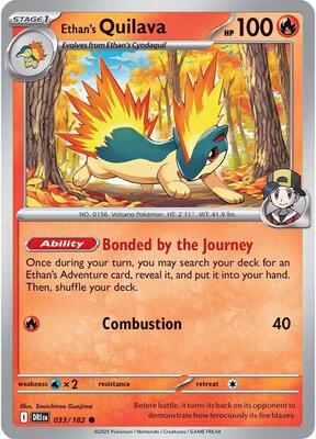 Ethan's Quilava card from SV10: Destined Rivals
