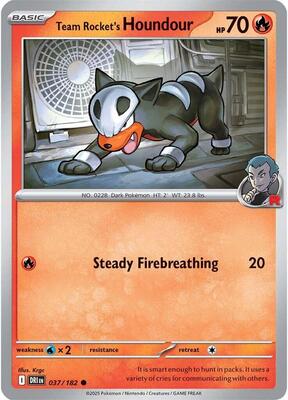 Team Rocket's Houndour card from SV10: Destined Rivals