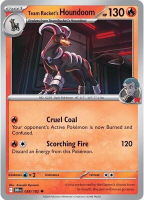 Team Rocket's Houndoom - 038/182 card from SV10: Destined Rivals