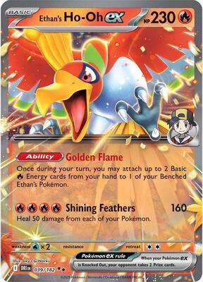 Ethan's Ho-Oh ex - 039/182 card from SV10: Destined Rivals