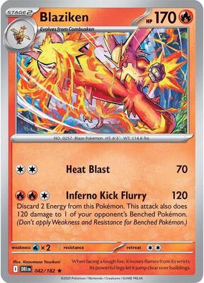 Blaziken - 042/182 card from SV10: Destined Rivals