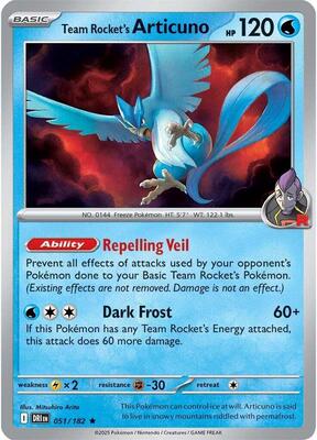 Team Rocket's Articuno card from SV10: Destined Rivals