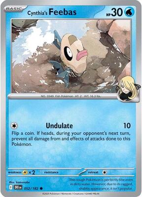 Cynthia's Feebas card from SV10: Destined Rivals