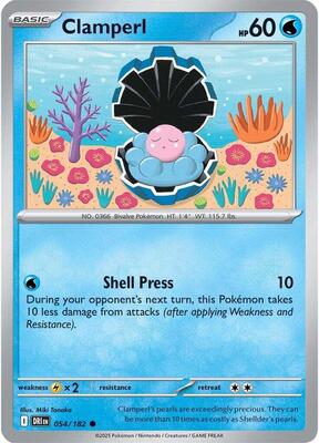 Clamperl - 054/182 card from SV10: Destined Rivals