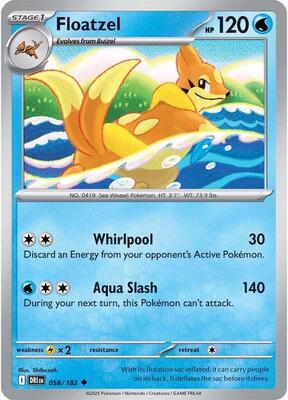 Floatzel card from SV10: Destined Rivals