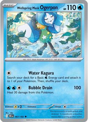 Wellspring Mask Ogerpon card from SV10: Destined Rivals