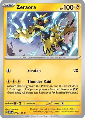 Zeraora card from SV10: Destined Rivals
