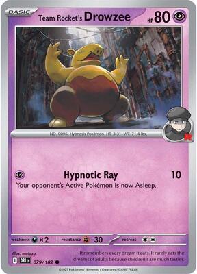 Team Rocket's Drowzee card from SV10: Destined Rivals