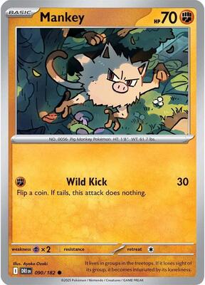 Mankey card from SV10: Destined Rivals