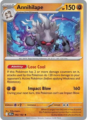 Annihilape card from SV10: Destined Rivals