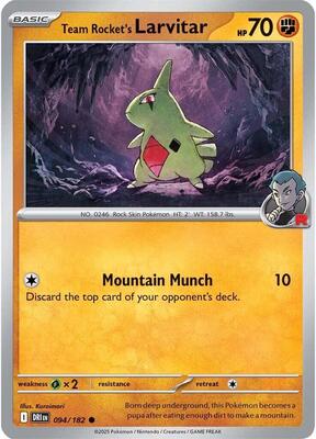 Team Rocket's Larvitar card from SV10: Destined Rivals