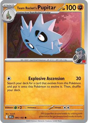 Team Rocket's Pupitar card from SV10: Destined Rivals