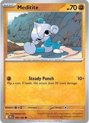 Meditite card from SV10: Destined Rivals