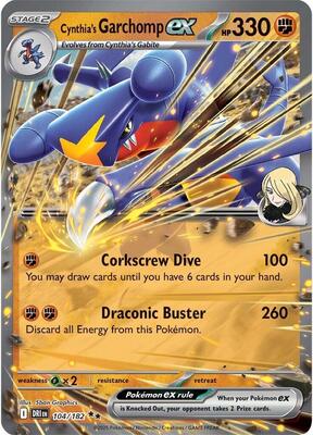 Cynthia's Garchomp ex - 104/182 card from SV10: Destined Rivals
