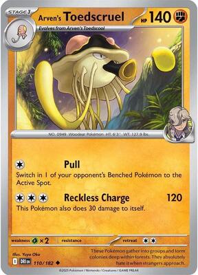 Arven's Toedscruel card from SV10: Destined Rivals