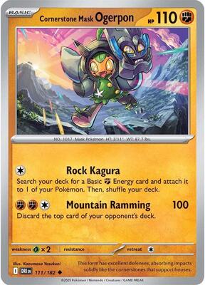 Cornerstone Mask Ogerpon card from SV10: Destined Rivals