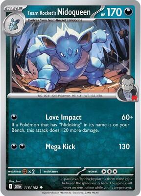Team Rocket's Nidoqueen card from SV10: Destined Rivals