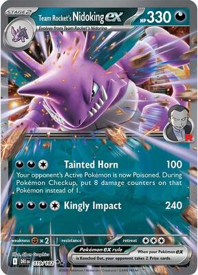 Team Rocket's Nidoking ex - 119/182 card from SV10: Destined Rivals